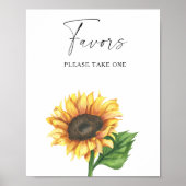 Zonnebloem Bruids douche Favoren pak er een Poster (Voorkant)