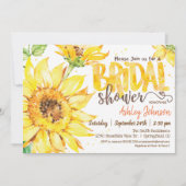 Zonnebloem Bruids Douche uitnodiging (Voorkant)