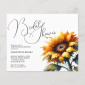Zonnebloem Bruids Douche Uitnodigingen Betaalbaar Flyer (Voorkant)