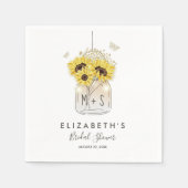 Zonnebloem Bruids Papier Servetten Country Wedding (Voorkant)