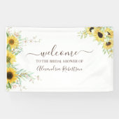 Zonnebloem Bruids Trouwdouche Welkom Banner (Horizontaal)