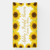 Zonnebloem Bruidsbruiloft Achtergrond Boho Bloemst Spandoek (Verticaal)