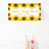 Zonnebloem Bruidsbruiloft Achtergrond Boho Bloemst Spandoek (Insitu)