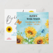 ZONNEBLOEM BRUIDSDIEPSEIN VLAK UITNODIGING (Voorkant / Achterkant)