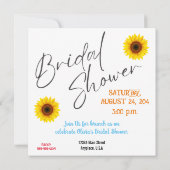 ZONNEBLOEM BRUIDSDIEPSEIN VLAK UITNODIGING (Achterkant)