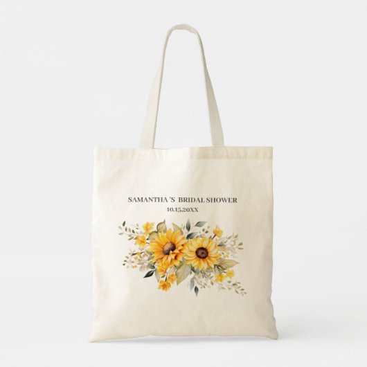 Zonnebloem Bruidsfeest favors Tote Bag (Achterkant)
