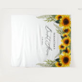 Zonnebloem Bruidsfeest Fotobackdrop Wandkleed (Voorkant (horizontaal))
