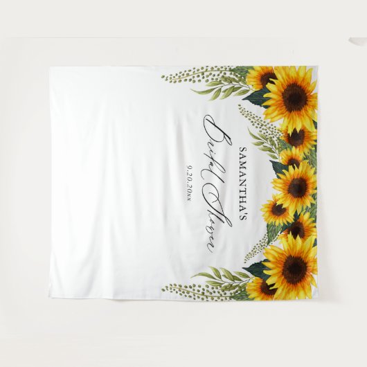 Zonnebloem Bruidsfeest Fotobackdrop Wandkleed (Voorkant (horizontaal))