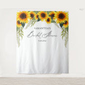 Zonnebloem Bruidsfeest Fotobackdrop Wandkleed (Voorkant)