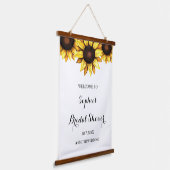 Zonnebloem Bruidsfeest Welkom Bloem Teken Hangend Wandkleed (Gebogen)