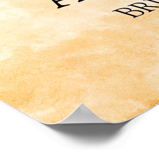 Zonnebloem Bruidsfeest Welkomstposter Poster (Hoek)