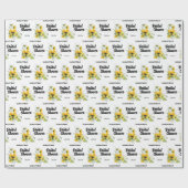Zonnebloem Bruidsfeestje Cadeaupapier (Vlak)