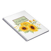 Zonnebloem Bruidsfeestje Notitieboek (Rechterzijde)