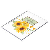 Zonnebloem Bruidsfeestje Notitieboek (Linkerzijde)