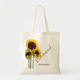 Zonnebloem - bruidsmaïde Rustige ventilator Tote Bag