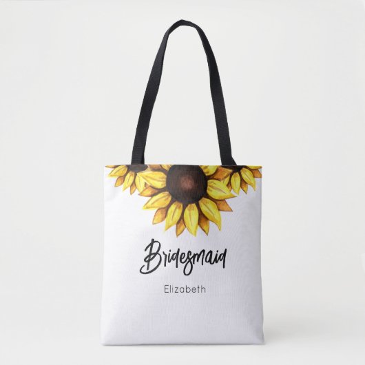 Zonnebloem bruidsmeisje huwelijksbloem     tote bag (Voorkant)