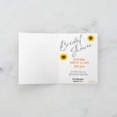 ZONNEBLOEM BRUIDSSCHMAK UITNODIGING (Binnen)