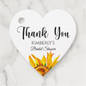 Zonnebloem bruidsshower favor labels (Voorkant)