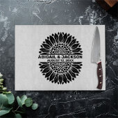 Zonnebloem Bruiloft Aangepaste Naam & Datum Snijplank
