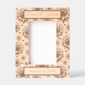 Zonnebloem bruiloft aangepaste tekst gegraveerde lijstjes (Voorkant)