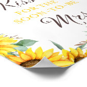 Zonnebloem Bruiloft Borrel Spel Bord Poster (Hoek)