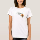 Zonnebloem bruiloft bos groene bruid t-shirt (Voorkant)