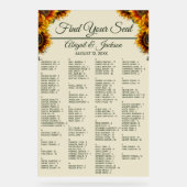 Zonnebloem Bruiloft Bos Groene Zitkaart Acryl Bord (Voorkant)