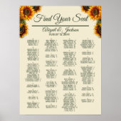 Zonnebloem Bruiloft Bos Groene Zitkaart Poster (Voorkant)