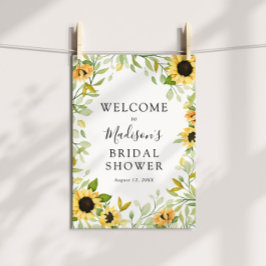 Zonnebloem Bruiloft Bridal Shower Welkomstbord Poster