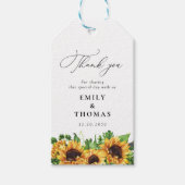 Zonnebloem bruiloft cadeau Label Cadeaulabel (Voorkant)