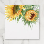 Zonnebloem Bruiloft Dank Je Favor  Bedankjes Labels (Achterkant)