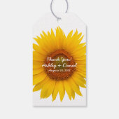 Zonnebloem bruiloft dank u Favor Tag Cadeaulabel (Achterkant)
