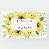Zonnebloem bruiloft decoraties Banner (Horizontaal)