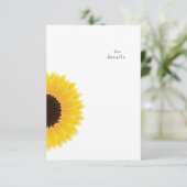 Zonnebloem bruiloft Details Behuizing Kaart (Staand voorkant)
