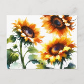 Zonnebloem Bruiloft Feest Uitnodiging (Achterkant)