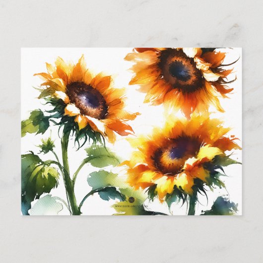 Zonnebloem Bruiloft Feest Uitnodiging (Achterkant)