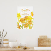Zonnebloem Bruiloft Feest Welkom Poster (Keuken)