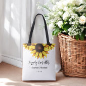 Zonnebloem Bruiloft Gelukkig Voor Altijd Tote Bag