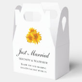 Zonnebloem bruiloft gunst geel bloemen net getrouw bedankdoosjes (Geopend)