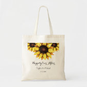 Zonnebloem Bruiloft Happily Ever After Bloemen Tote Bag (Voorkant)