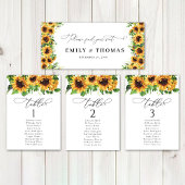 Zonnebloem bruiloft hoofd tafel teken