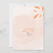 Zonnebloem Bruiloft Kaart (Achterkant)