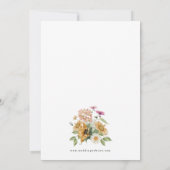 Zonnebloem Bruiloft Kaart (Achterkant)