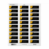 Zonnebloem bruiloft of algemeen retour adres label (Full Sheet)