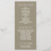 Zonnebloem bruiloft programma's (Achterkant)