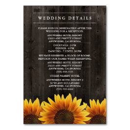 Zonnebloem bruiloft receptie + accommodatie Kaarte Kaart
