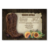 Zonnebloem Bruiloft Receptie Accommodatie Kaarten (Voorkant)