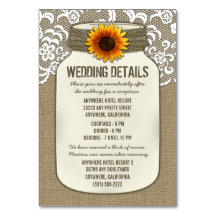Zonnebloem Bruiloft Receptie Accommodatie Kaarten