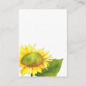 Zonnebloem Bruiloft Receptie Behuizing Kaart (Achterkant)