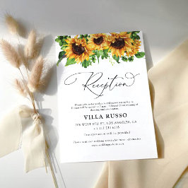Zonnebloem Bruiloft Receptie Behuizing Kaarten